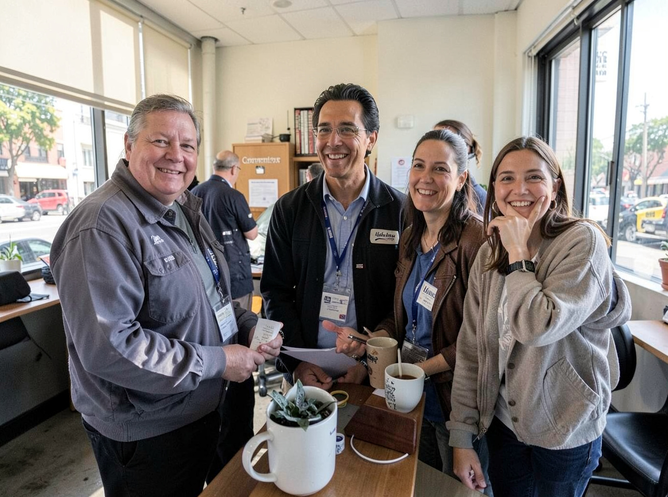 The SFO to SEA Flight Desk team at work in San Francisco